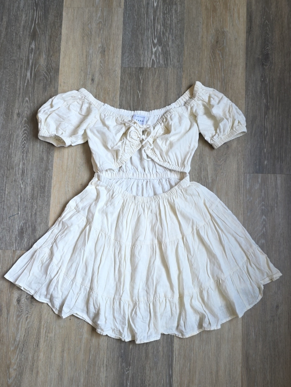 Sabo Skirt Cream Tiered Mini Dress